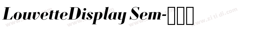 LouvetteDisplay Sem字体转换